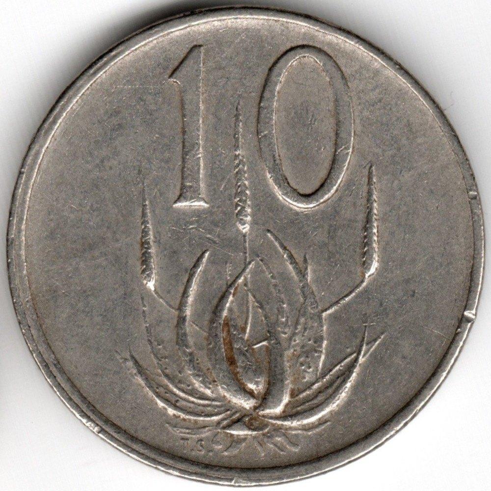 Zuid-Afrika 10 Cent 1977  KM#85  Ref 16258, Postzegels en Munten, Munten | Afrika, Ophalen of Verzenden, Zuid-Afrika, Losse munt