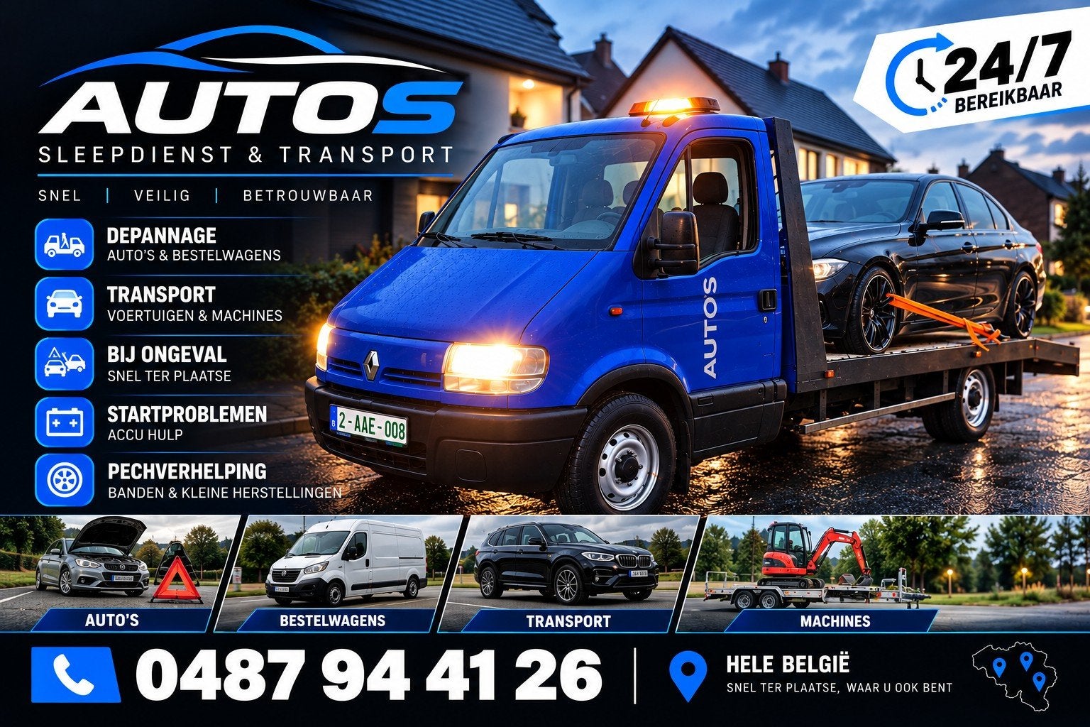 AUTOS SLEEPDIENST & TRANSPORT, Enlèvement ou Envoi