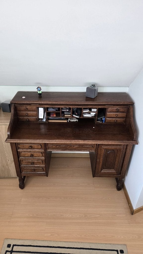 Eikenhouten secretaire, Ophalen, Gebruikt