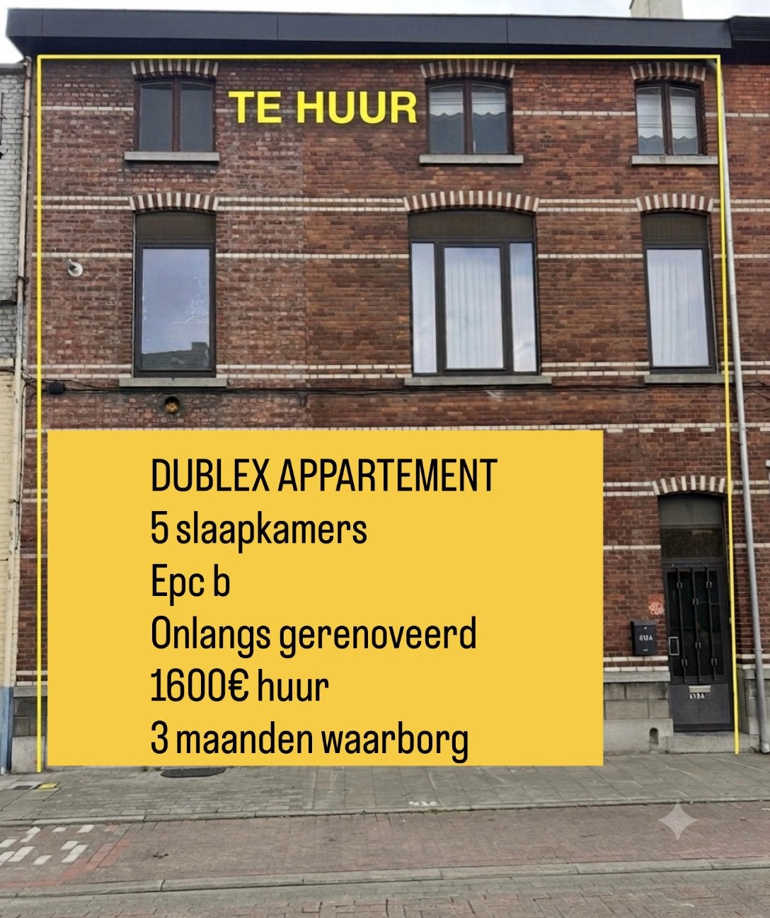 Te huur appartement dublex met 5 slaapkamers, Immo