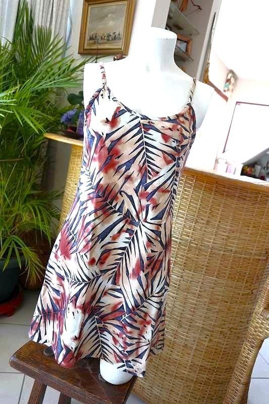 natuurlijk zilver vintage dressing top jurk, Overige kleuren, Vintage Dressing, Maat 42/44 (L), Ophalen of Verzenden