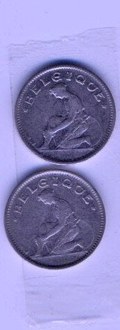 30 oude muntjes 50 ct belgie/belgique 1922-1930, Postzegels en Munten, Ophalen of Verzenden, Metaal, Losse munt