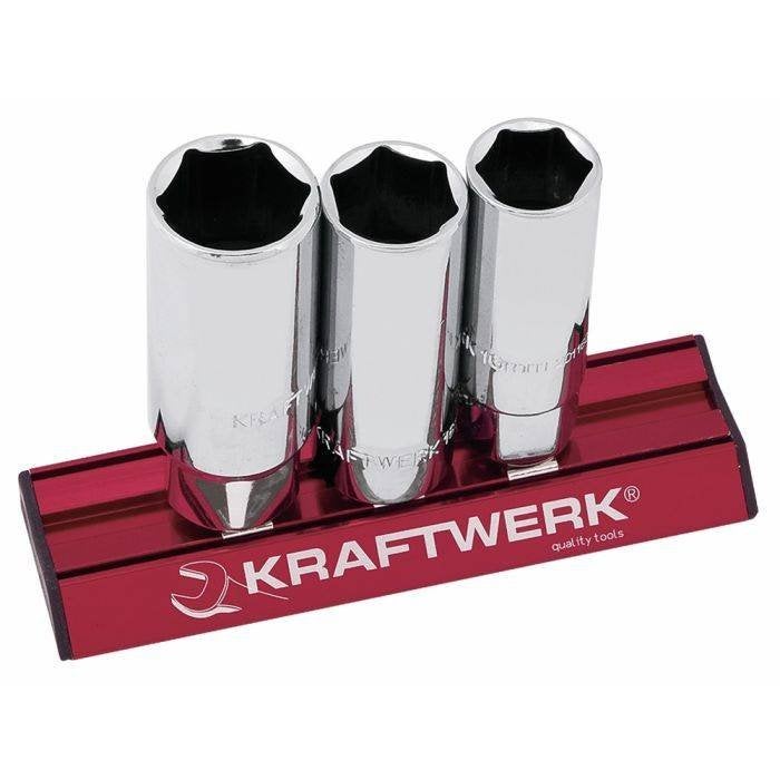 Kraftwerk Bougiedoppenset 3/8 " 3-delig – 201998, Auto diversen, Ophalen, Nieuw