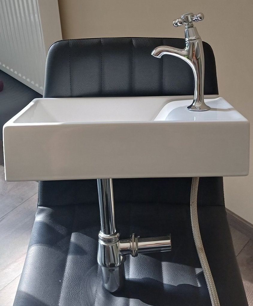 Complete lavabo met kraan, Enlèvement, Comme neuf, Chrome, Robinet