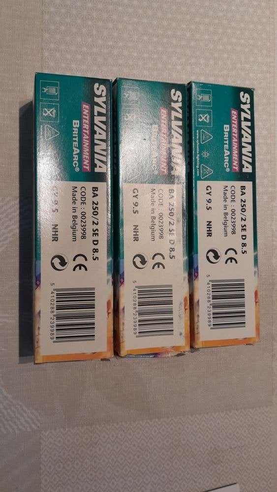 3 x ampoule BA 250/2 (MSD 250/2), Neuf, Autres culots, Lampe à décharge, Sylvania
