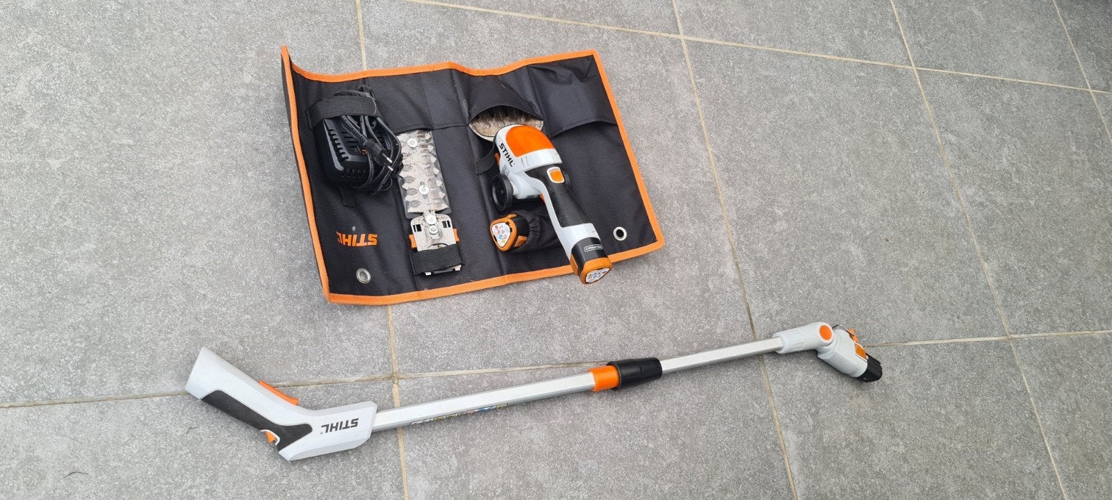 Stih kantenmaaier en heggeschaar, Ophalen, Accu