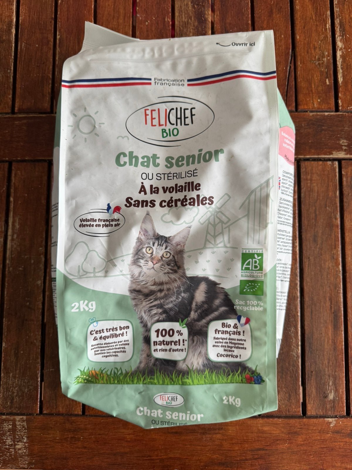 Croquettes chat senior/stérilisé bio sans cereales Felichef, Enlèvement, Chat