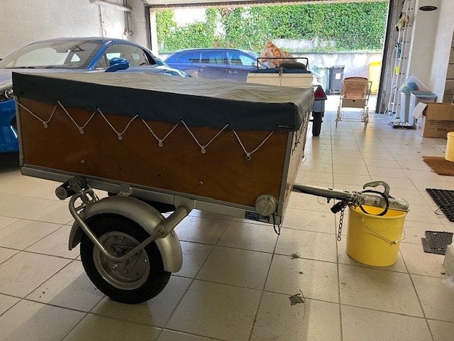 Retro Oldtimer aanhangwagentje ‘60 ties ‘, Auto diversen, Aanhangers en Bagagewagens, Ophalen