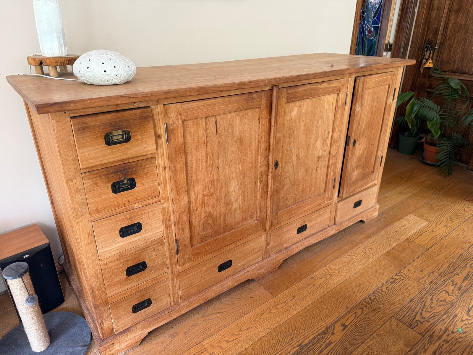 Prachtige teak dressoir aan spotprijs, Ophalen, Gebruikt, Teakhout, Met lade(s)