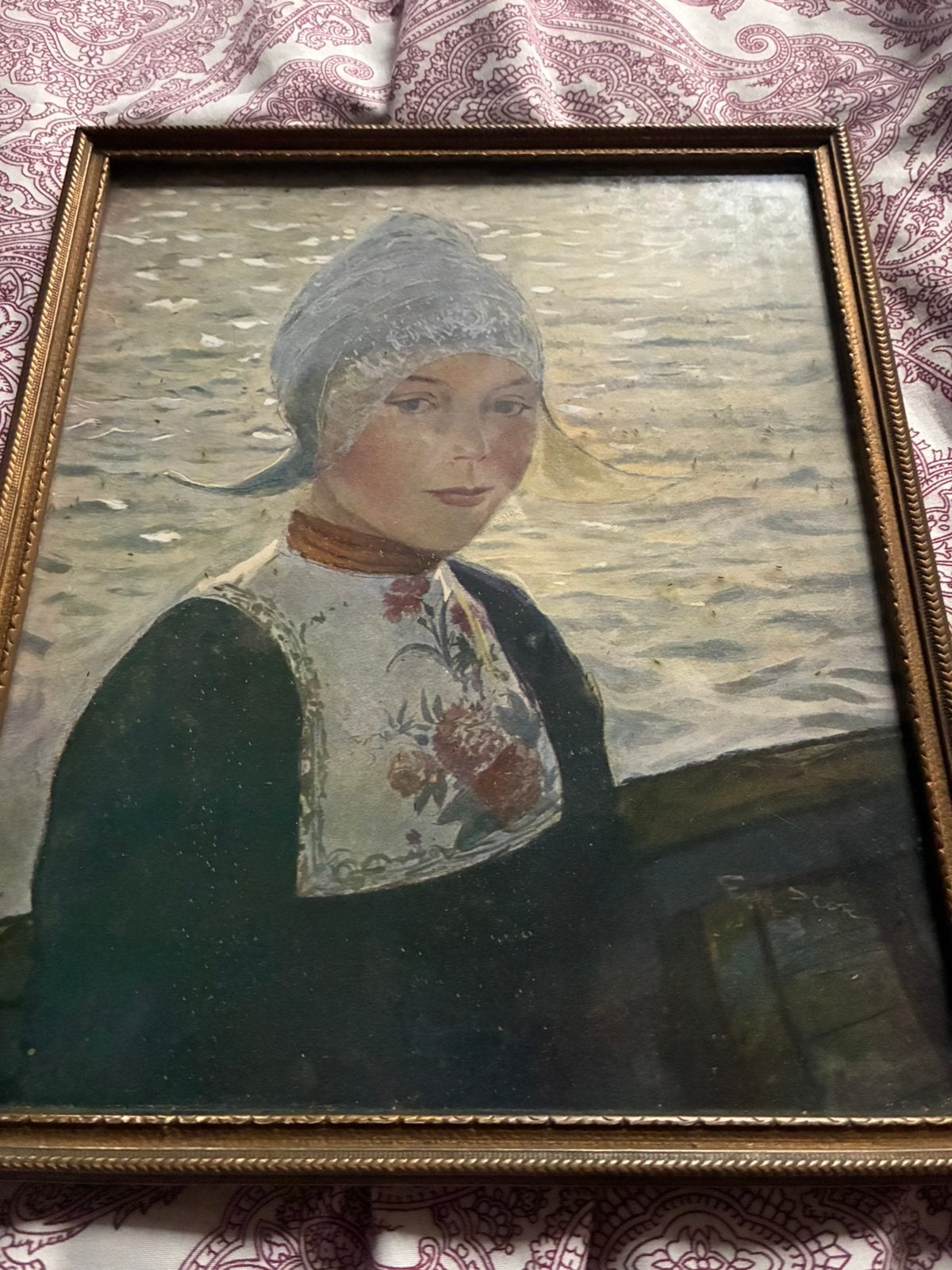 Prent Volendams meisje, Ophalen, Prent