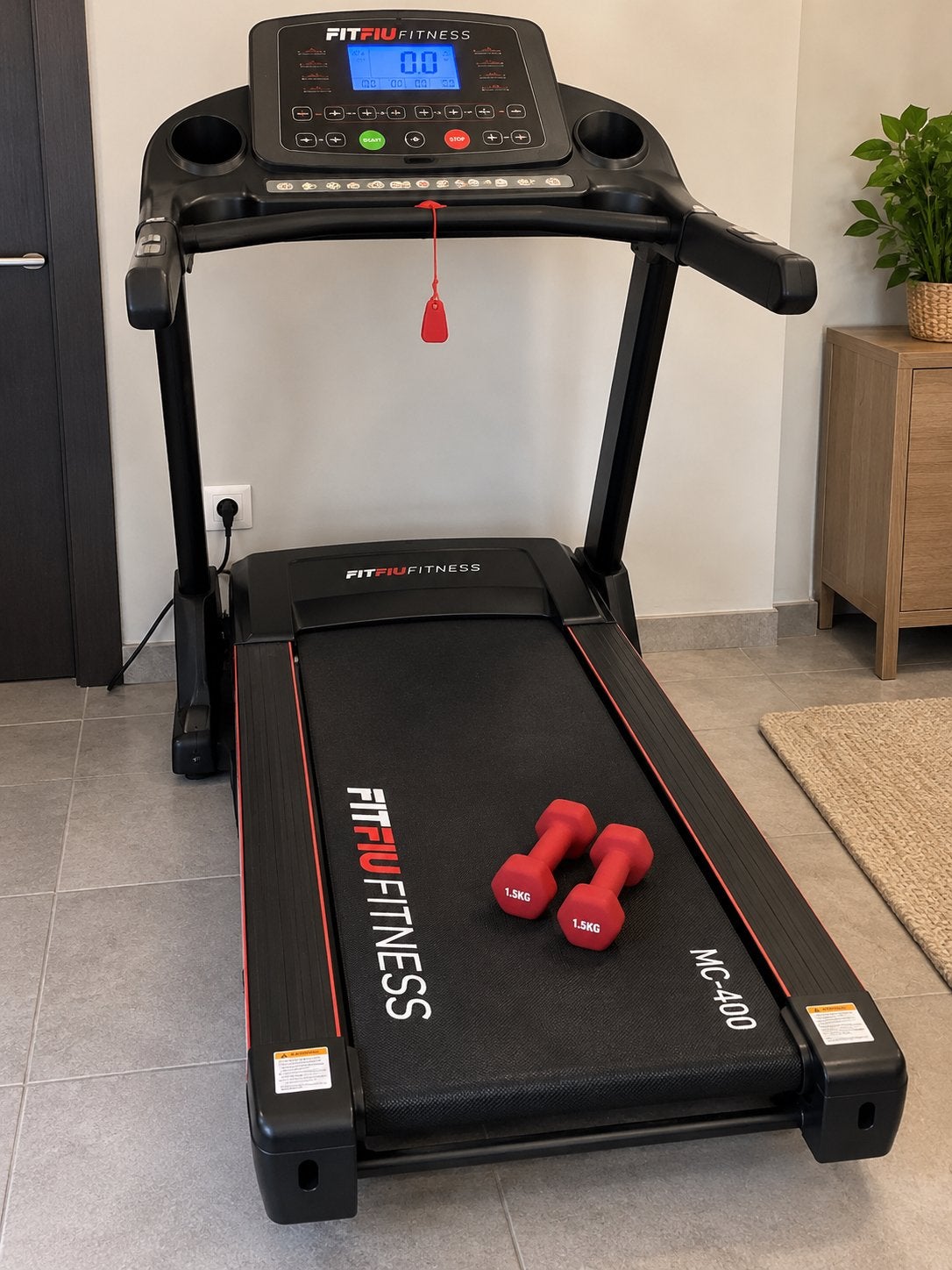 FITFIU FITNESS MC-400 — CASSETTE DE COURS AVEC UN NOUVEAU, Sports & Fitness, Enlèvement, Comme neuf, Bras, Tapis roulant