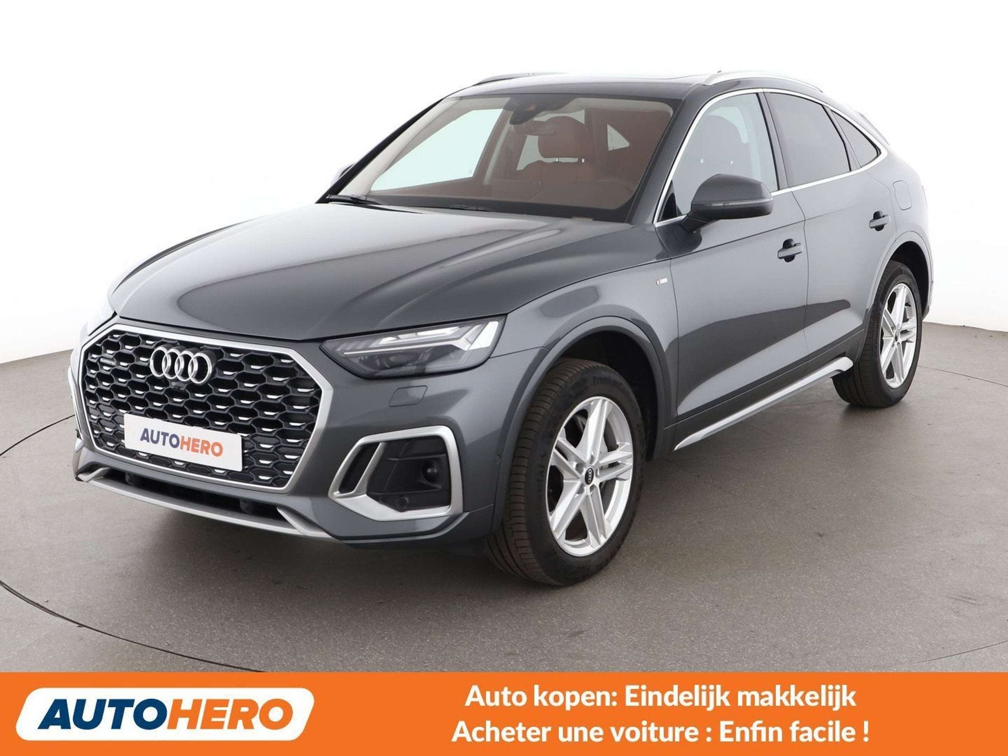 Audi Q5 50 TFSIe quattro S line (bj 2021, automaat), Auto's, Gebruikt, Euro 6, 41 g/km, Leder