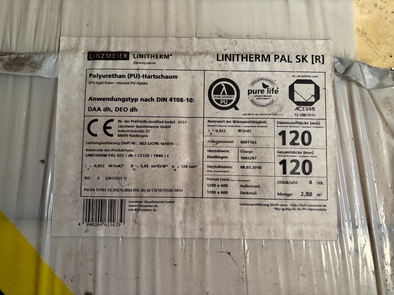 Drukvaste isolatie, Doe-het-zelf en Bouw, Ophalen, 12 cm of meer, Nieuw, Hardschuim (Pir)