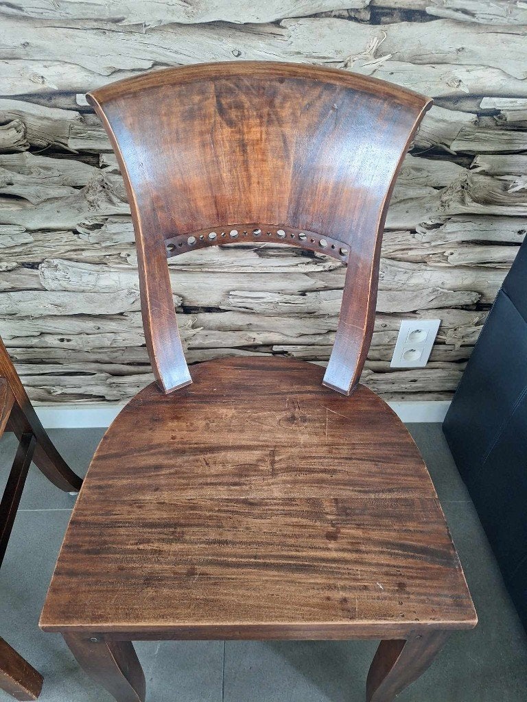 8 antieke stoelen in notelaar, Ophalen