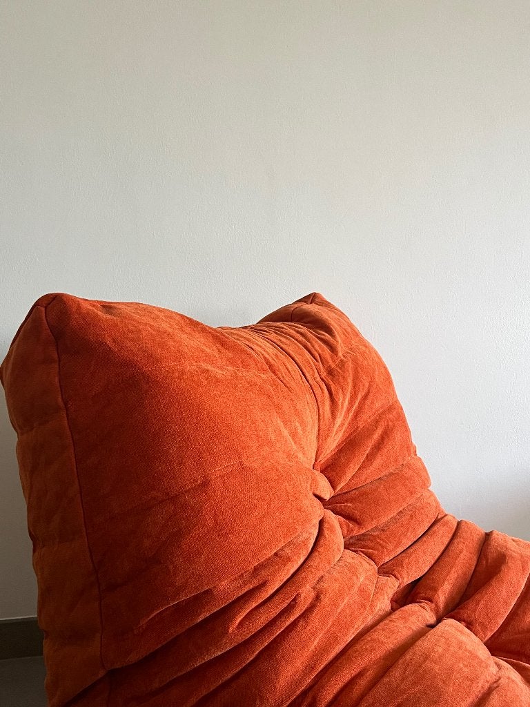 Fauteuil de salon au look vintage orange foncé, Maison & Meubles, Neuf, Retro vintage loungestoel, Une personne, Enlèvement
