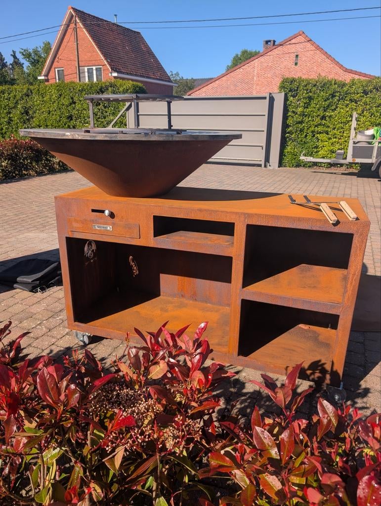 Cortenstalen bbq nieuw, Tuin en Terras, Ophalen