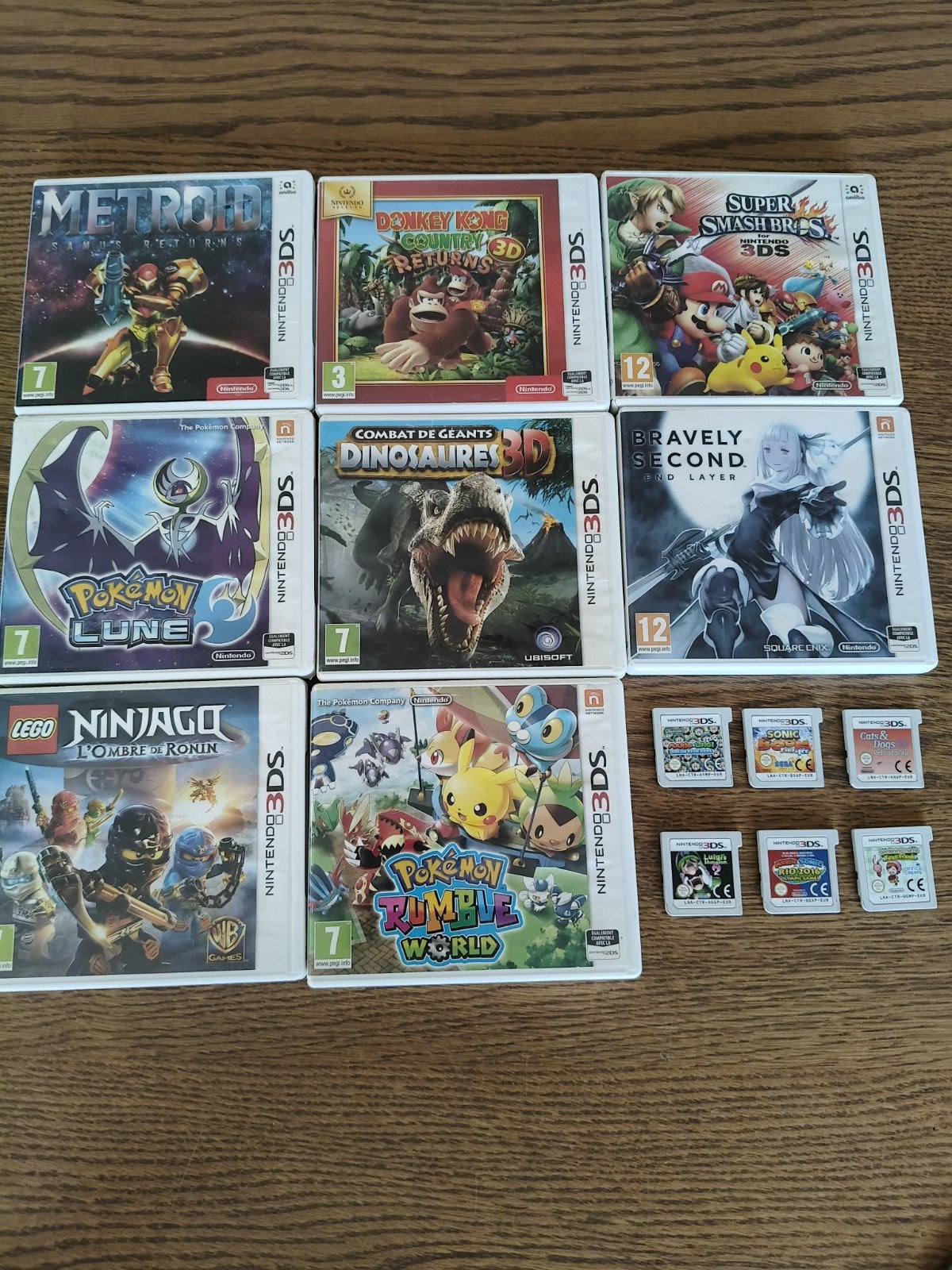 Lot jeux nintendo 3 ds