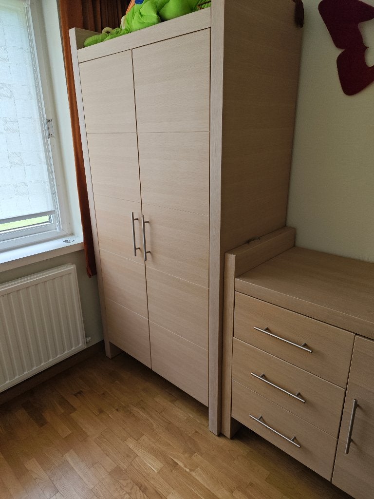 3 delige babykamer eiken-look set, Kinderen en Baby's, Ophalen, Gebruikt, Jongetje of Meisje