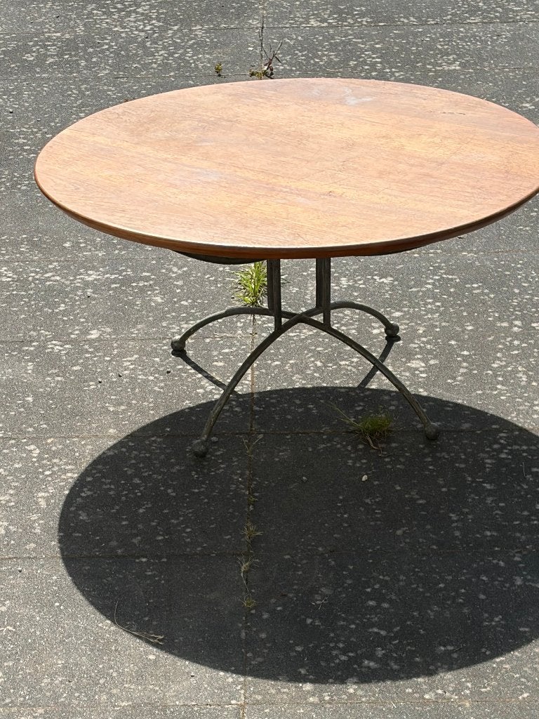 Belle table basse ronde (salon) en bois massif, Maison & Meubles, Enlèvement, Rond