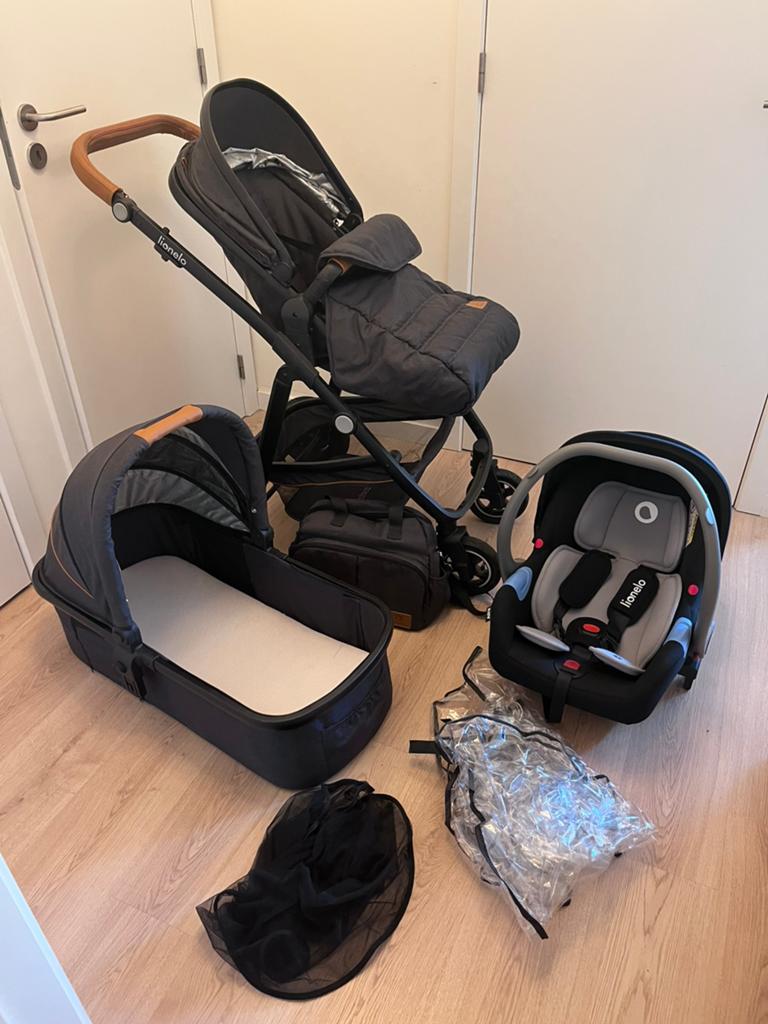 3-in-1 buggy + reiswieg + autostoel, Verstelbare duwstang, Zo goed als nieuw, Ophalen, Kinderwagen