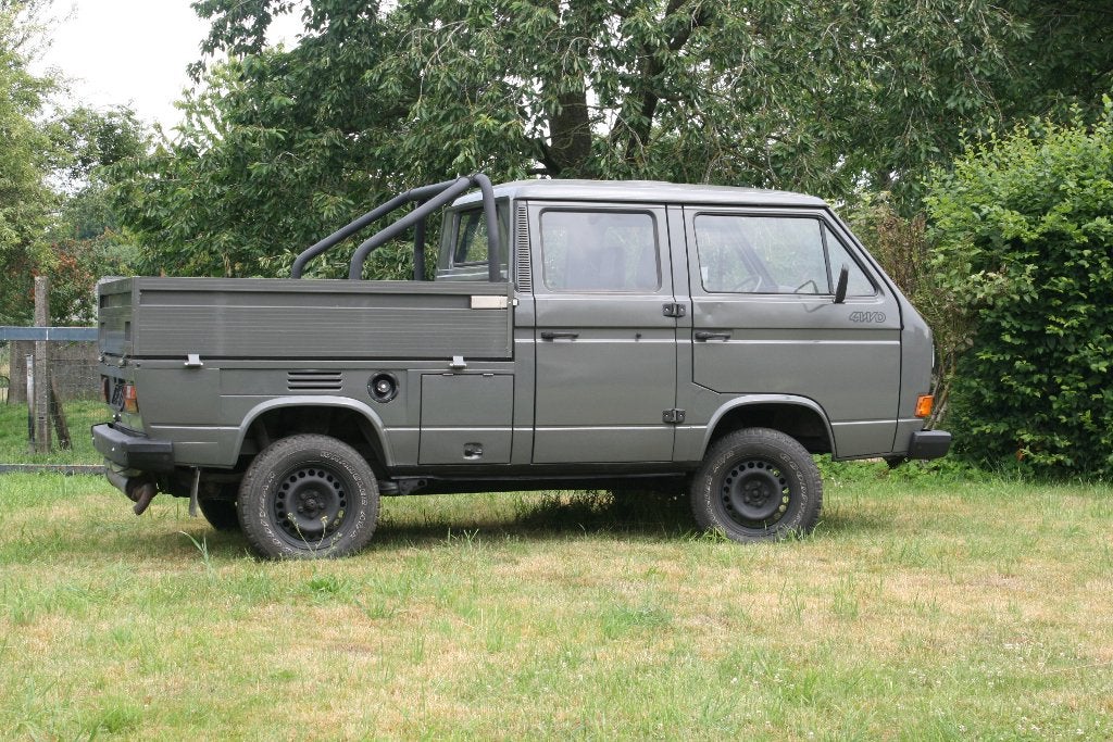 Volkswagen Transporter T3 1989 Syncro Ex Army Off Road Leder, Auto's, Volkswagen, 4 deurs, 4 cilinders, 1600 cc, Leder