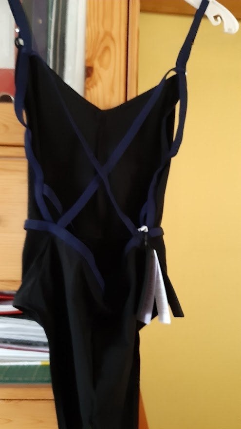 Elegant zwart badpak Sarda Eur 70B Fr 85B S nieuw, Zwart, Nieuw, Badpak, Ophalen of Verzenden