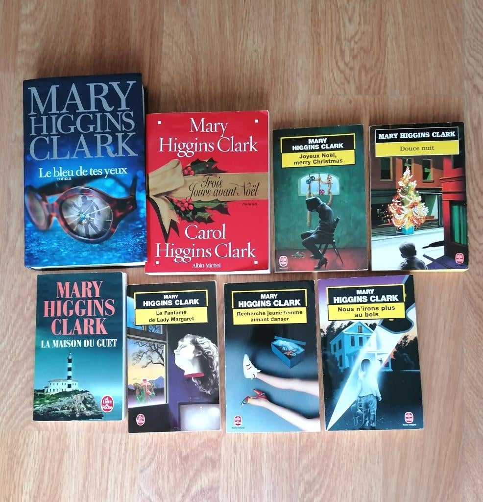 Lot de 8 beaux livres  de Mary Higgins Clark, Enlèvement, Utilisé, Mary Higgins Clark.
