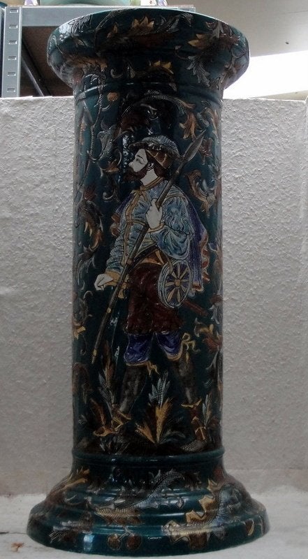 COLONNE et CACHE-POT A L'INCRUSTE de WASMUEL, Ophalen