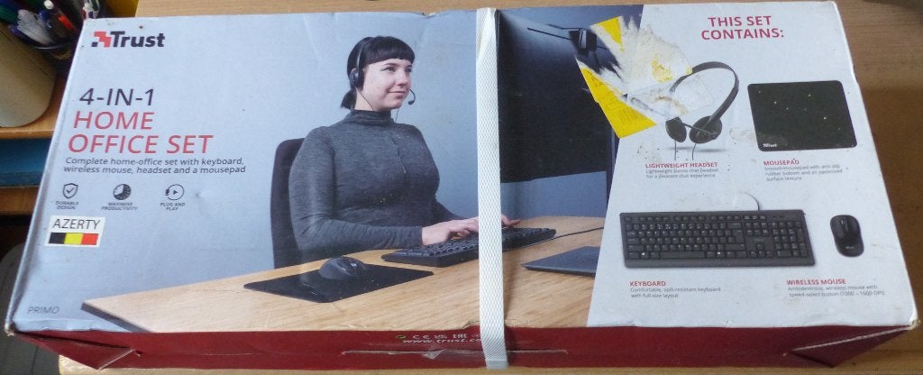 Trust Qoby Set de Office Home en 1 - Jamais utilisé.:, Informatique & Logiciels, Neuf, Azerty, Enlèvement, Trust