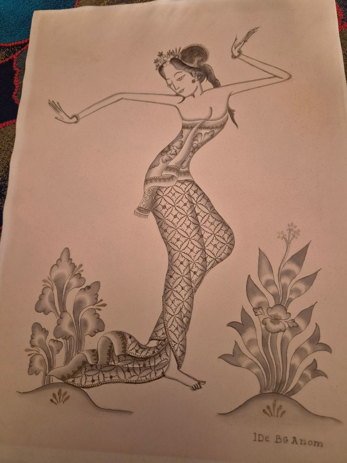 Ide Bg Anom, Enlèvement ou Envoi, Dessin à la plume