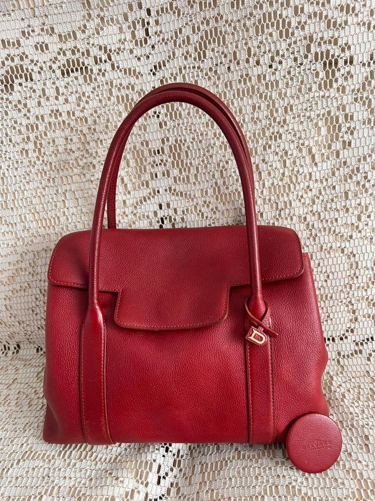 DELVAUX Légende-model tas in bordeauxrood leer, Ophalen of Verzenden, Zo goed als nieuw