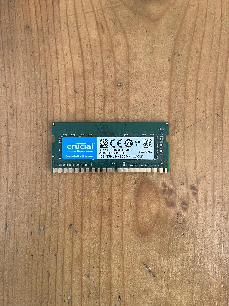 Crucial 8GB DDR4 SODIMM, Informatique & Logiciels, Mémoire RAM, Enlèvement ou Envoi, DDR4, 8 GB, Comme neuf