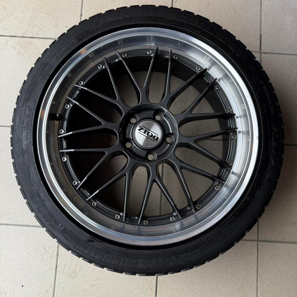 DOTZ 19 inch 2-delige velgen 5x112 ET45 + banden (2 slecht), Pneus hiver, Véhicule de tourisme, Pneu(s), 19 pouces