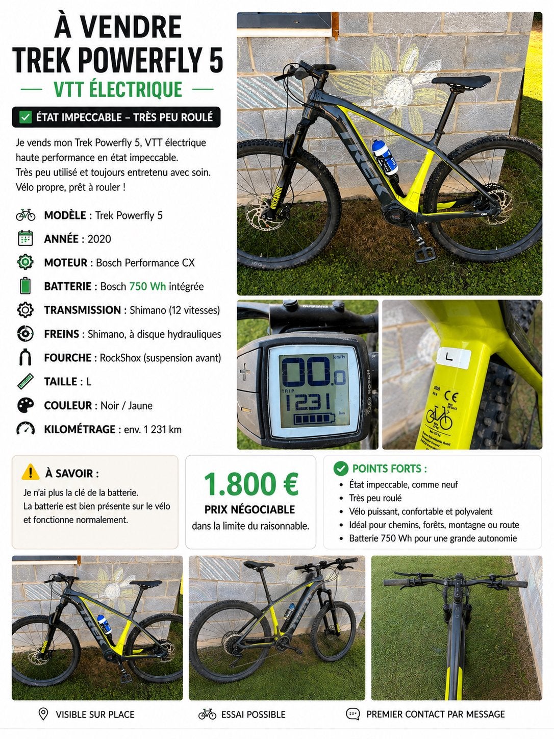 Vtt Électrique Trek, Enlèvement, Comme neuf
