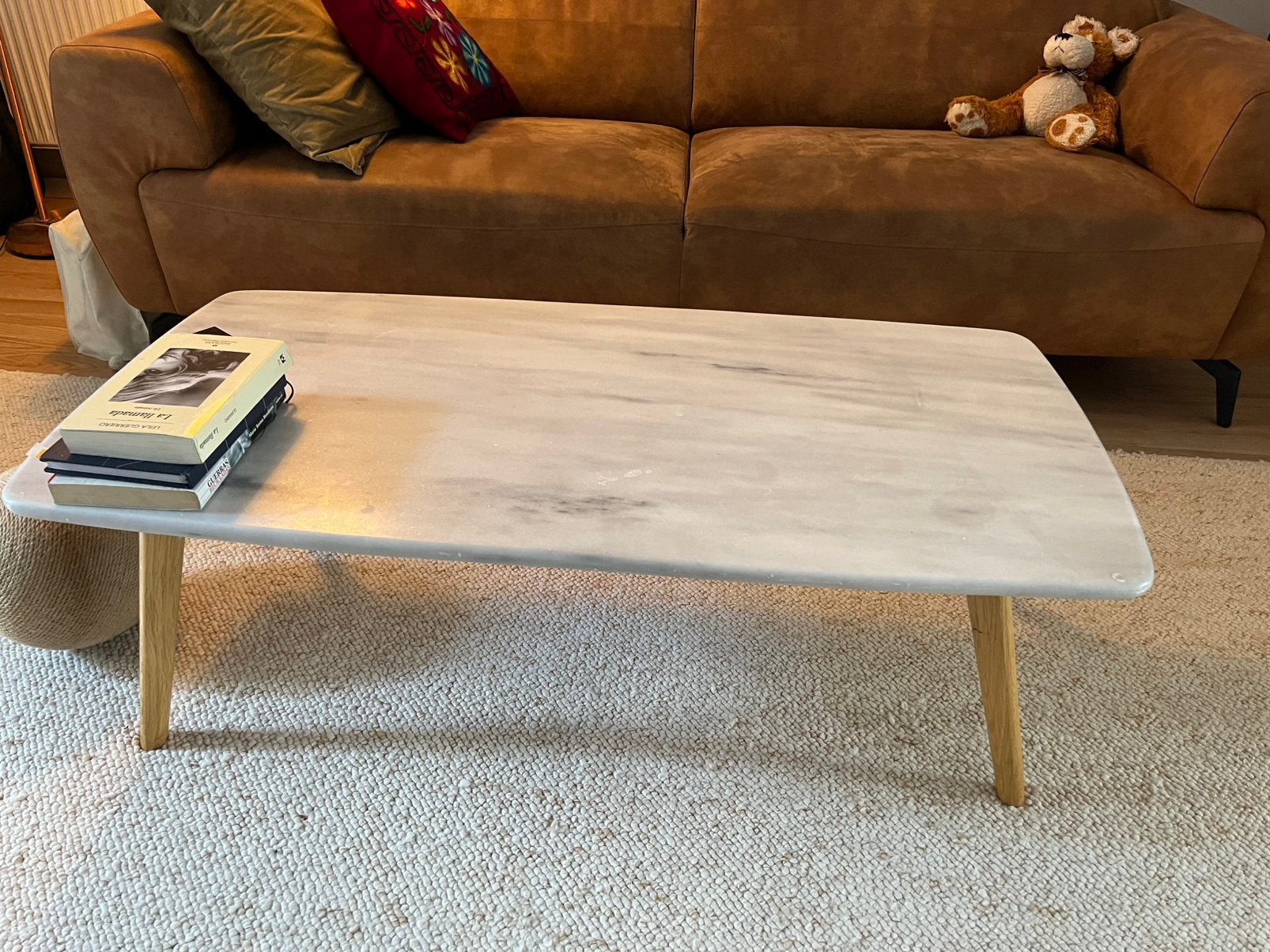 Table scandinave en marbre, 50 à 100 cm, 100 à 150 cm, Enlèvement, Utilisé