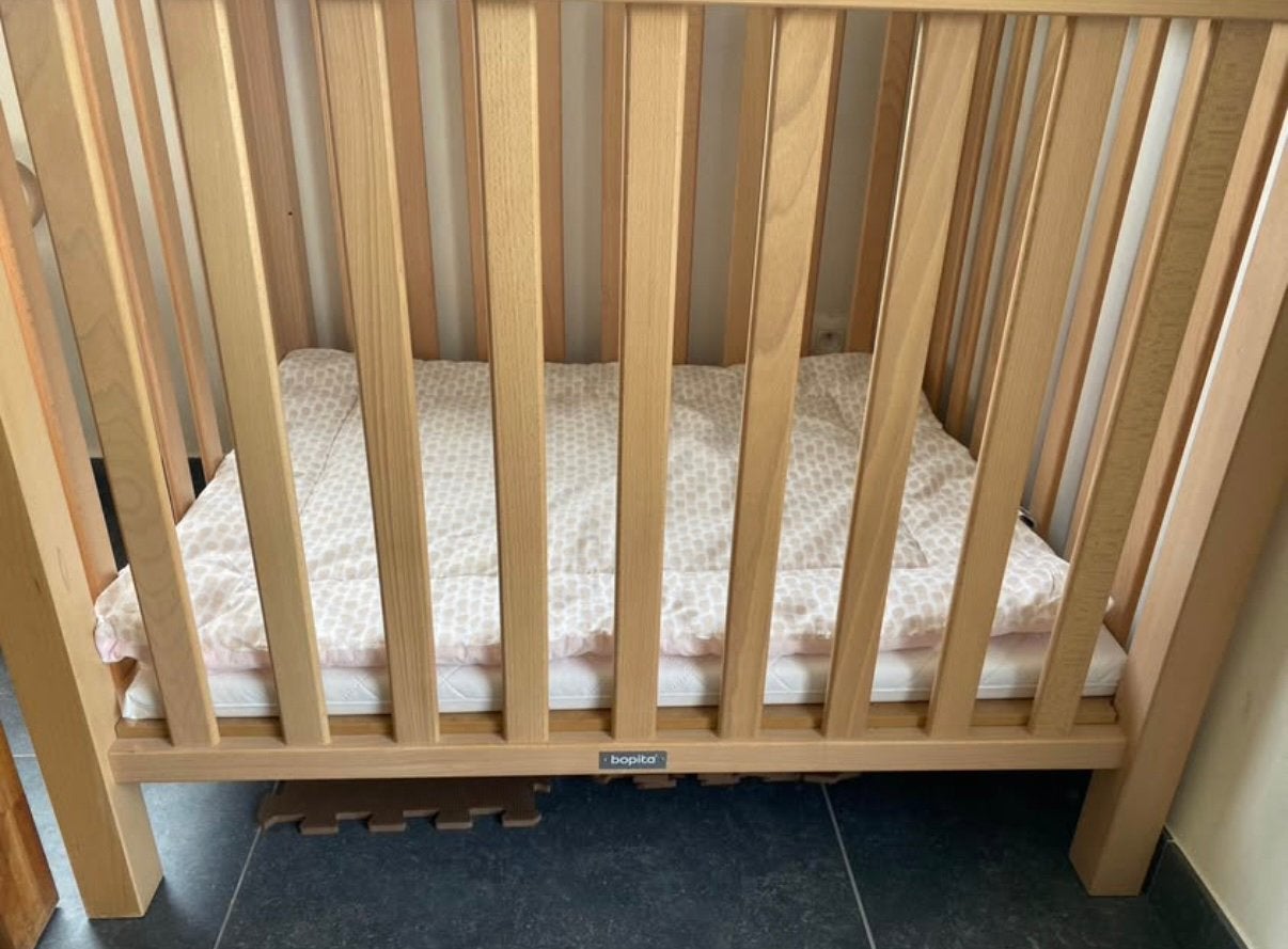 Bopita babypark in naturel kleur + matras + kussen + hoes, Enlèvement, Comme neuf