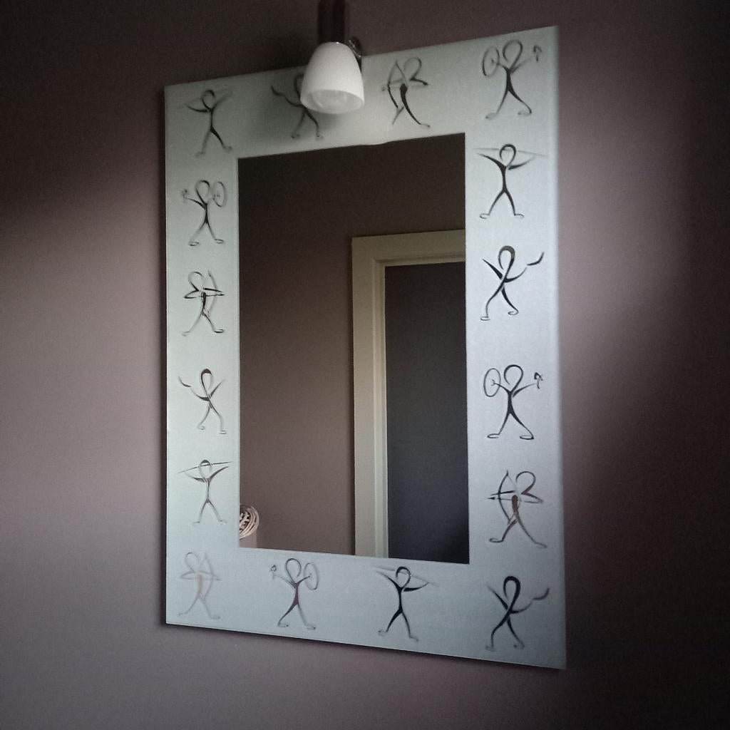 spiegel 50 x 70 cm, Ophalen, Zo goed als nieuw, Minder dan 100 cm, Rechthoekig