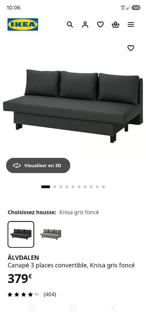 Canapé 3 places convertible, Enlèvement, Comme neuf, Trois personnes, Banc droit