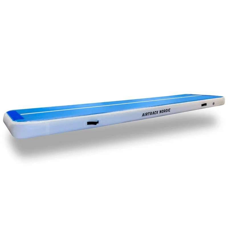 Airtrack Nordic Deluxe 7m + 2 airblocks + elektrische pomp, Ophalen, Gebruikt, Blauw, Materiaal