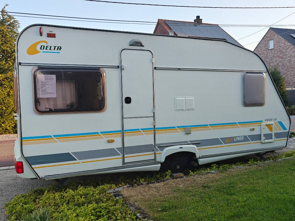 CARAVAN Delta Euroliner 4700 FB* 2007 * MOVER  * VOORTENT*, Caravans en Kamperen, Rondzit, Frans bed, Particulier, 6 tot 7 meter