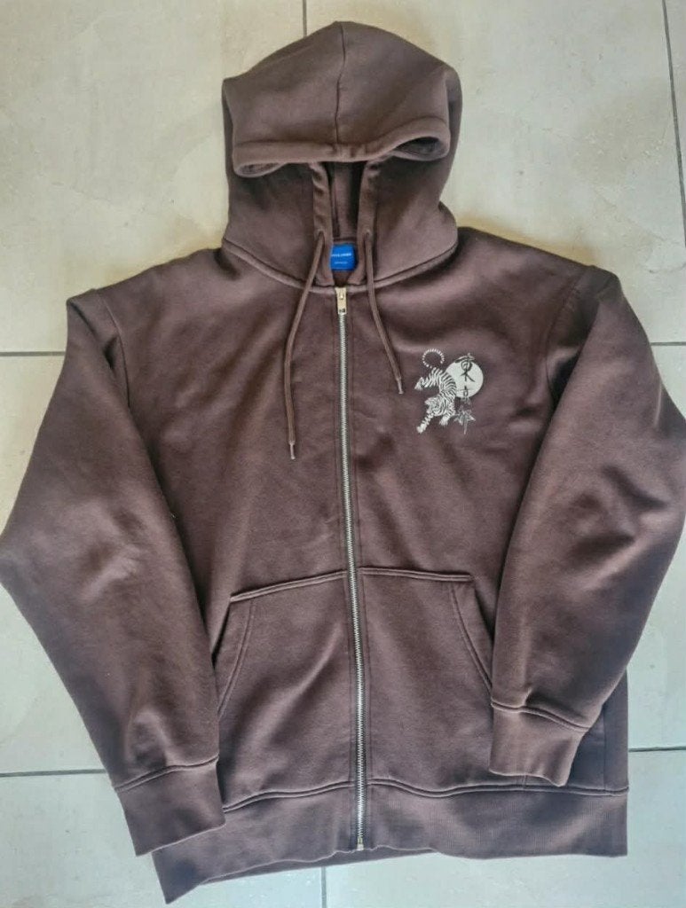 Zip up hoodie Jack & Jones, Enlèvement ou Envoi, Brun, Jack & Jones, Taille 52/54 (L)