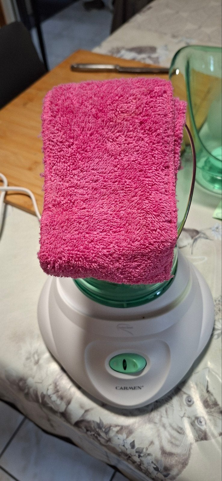 gezicht stomer, Ophalen