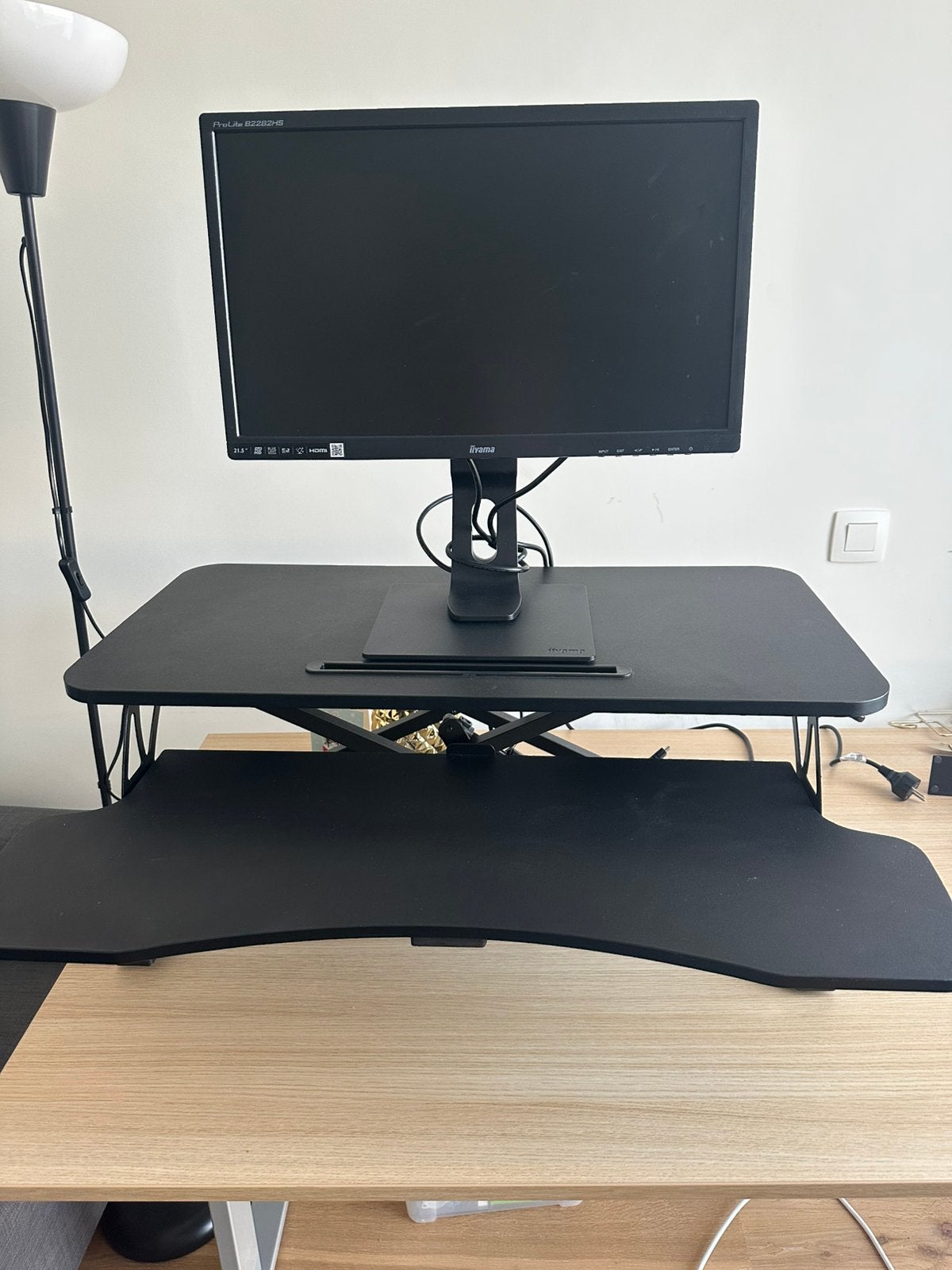 Convertisseur de bureau debout réglable en hauteur, Maison & Meubles, Bureaux, Enlèvement, Comme neuf