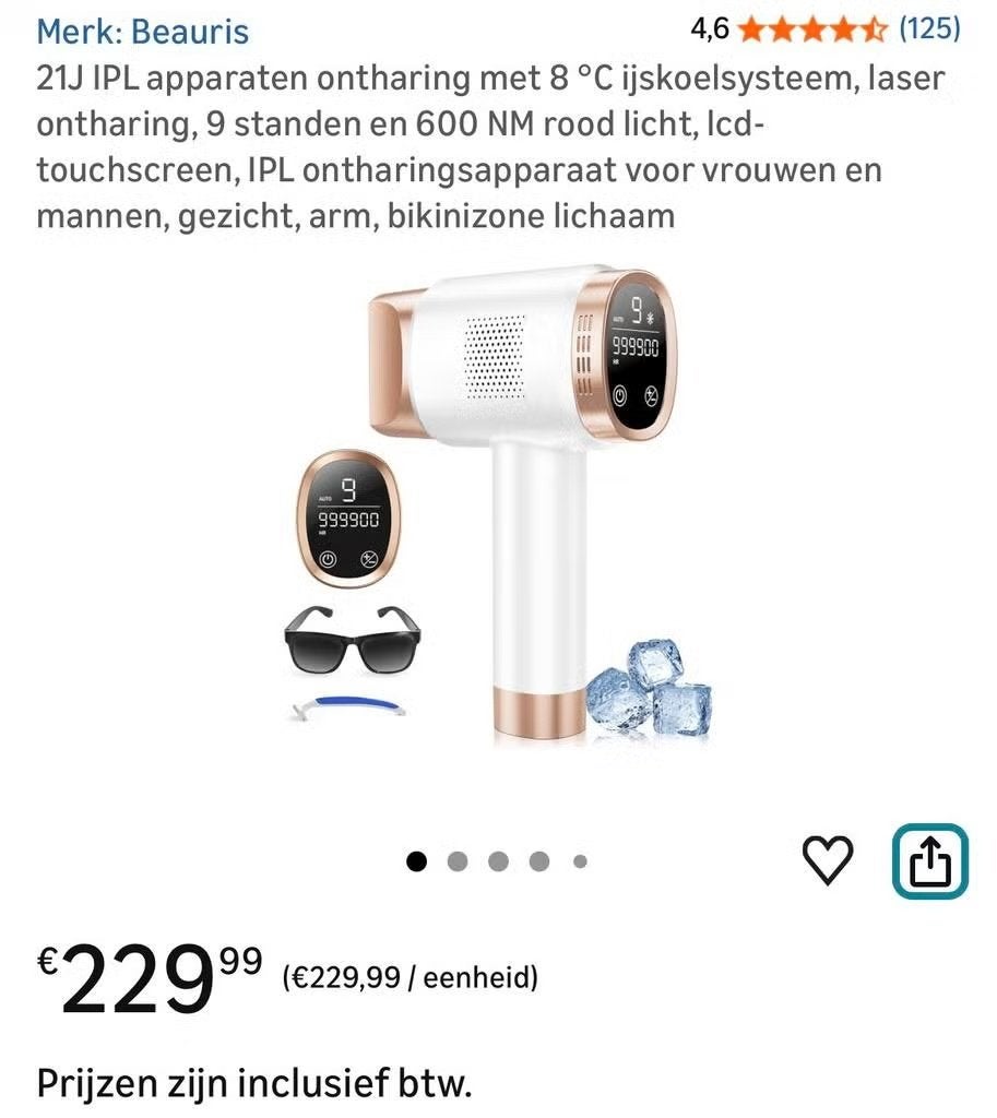 IPL toestel - NIEUW in doos, Ophalen of Verzenden, Nieuw, Scheren en Epileren