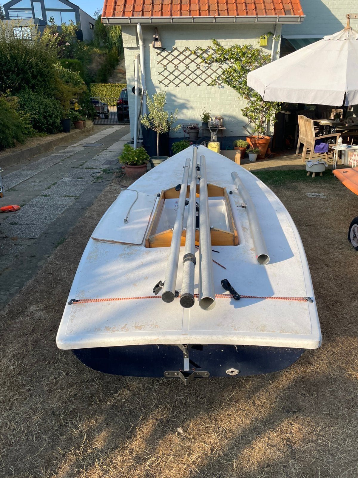 Laser met combitrailer, Watersport en Boten, Zeilen en Zeiltoebehoren, Ophalen, Gebruikt