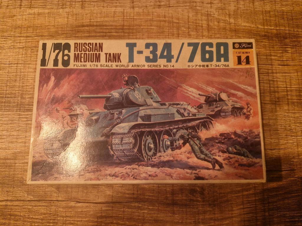 Fujimi 1/76 T-34/76A Russian Medium Tank, Hobby en Vrije tijd, Modelbouw | Auto's en Voertuigen, Fujimi, Gebruikt, Ophalen of Verzenden