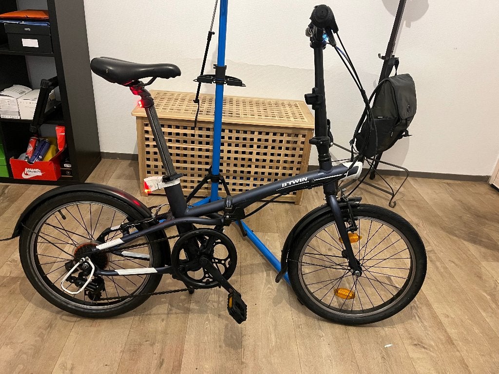 Btwin tilt 500 vouwfiets herzien, Ophalen, Gebruikt, Velgrem, Versnellingen