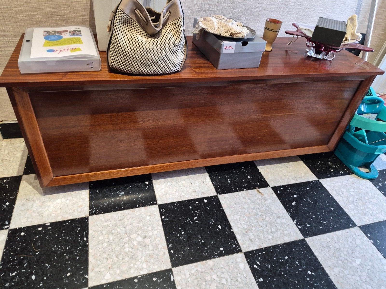 grote houten kist/opbergbank, Huis en Inrichting, Ophalen, Teakhout