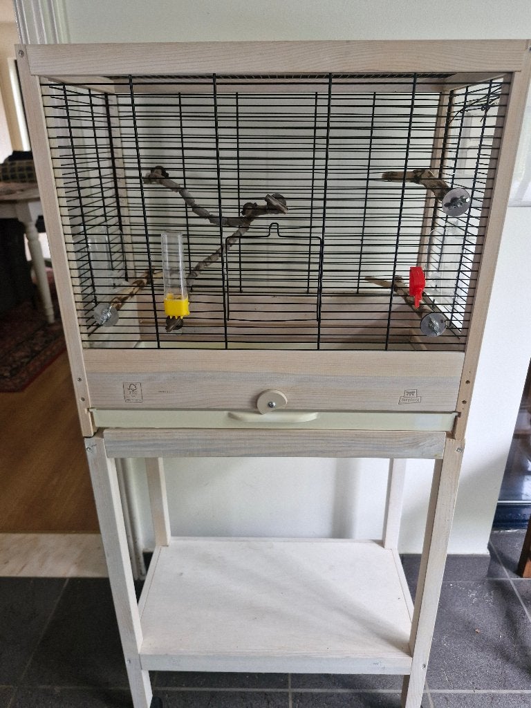 Vogelkooi, Animaux & Accessoires, Oiseaux | Cages & Volières, Enlèvement, Utilisé, Bois, Cage à oiseaux