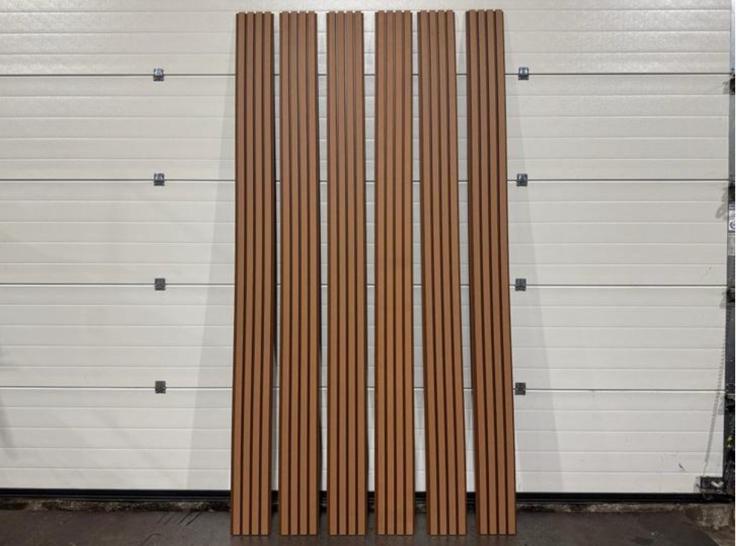 Wandbekleding/Gevelbekleding Composiet Teak/bruin 2900 mm, Doe-het-zelf en Bouw, Platen en Panelen, Nieuw, Overige materialen
